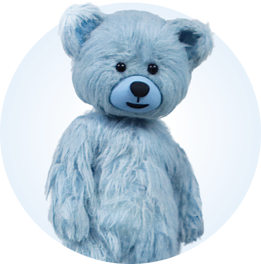 Bear Witness Day Logo - Jordan's Blue Bear